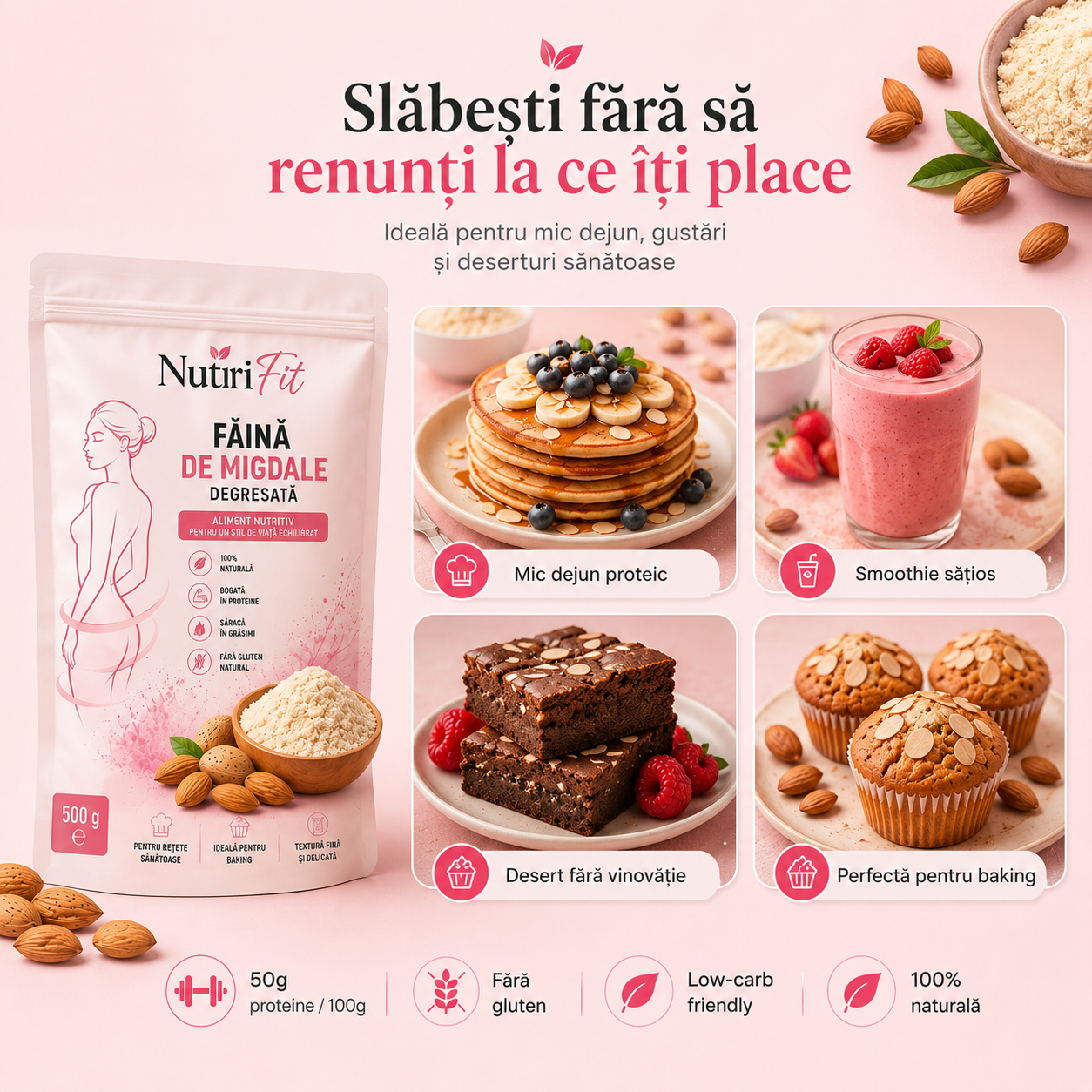 Rețete cu făina de migdale NutriFit
